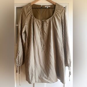 Pretty Garbage Green Plaid Mini Dress Cottage Core Size Medium